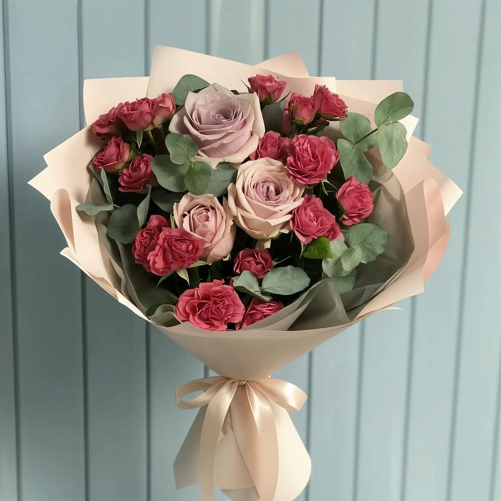 Букет цветов из: Гвоздики и Розы в Кологриве