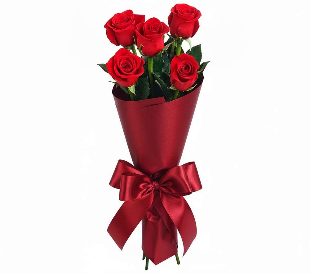 Букет 5 Красных роз Эдлесс Лав в Кологриве