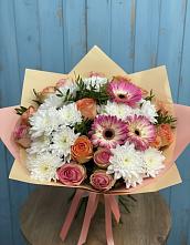 Букет цветов из:  Розы, Герберы и Хризантемы #REPLACE_PRED# Кологриве
