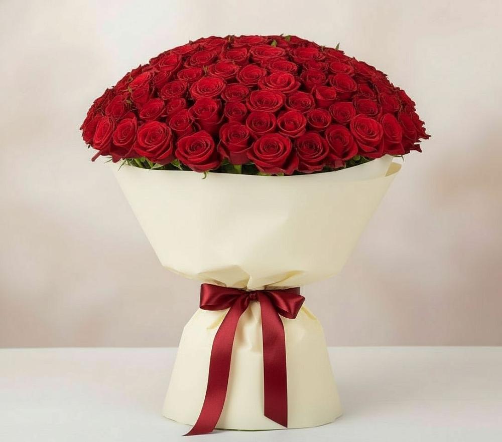 Букет 101 Красная роза Милано в Кологриве