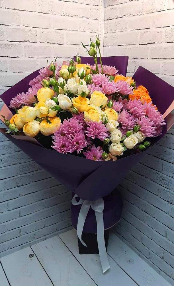 Букет цветов из: Хризантемы и Розы в Кологриве