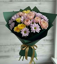 Букет цветов из:  Хризантемы и Розы в Кологриве