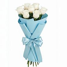 Букет 7 белых роз Проуд в Кологриве