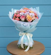 Букет цветов из:  Хризантемы и Розы в Кологриве