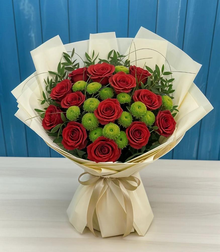 Букет цветов из: Розы и Хризантемы в Кологриве