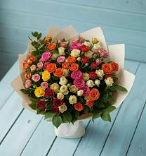 Букет Микс из разноцветных кустовых роз #REPLACE_PRED# Кологриве